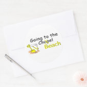 Bis zum Strand (Pail) Runder Aufkleber (Umschlag)