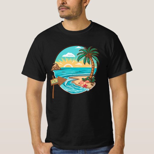 Bis zum Strand T-Shirt (Vorderseite)