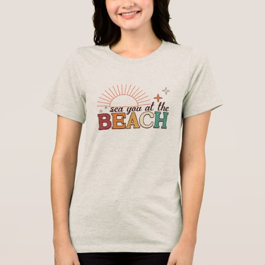 Bis zum Strand Tri-Blend Shirt (Vorderseite)