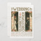 Bis zum Tod Art Nouveau Wedding Einladung (Vorne/Hinten)