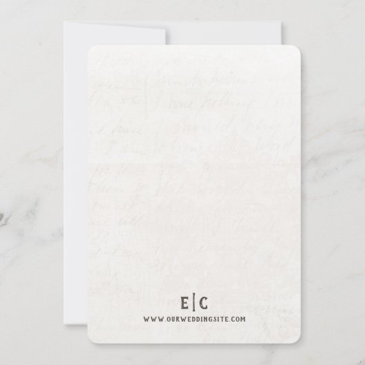 Bis zum Tod Art Nouveau Wedding Einladung (Rückseite)