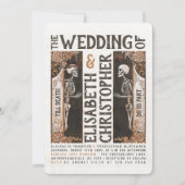 Bis zum Tod Art Nouveau Wedding Einladung (Vorderseite)