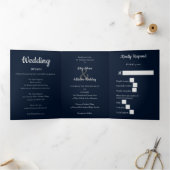 Bis zum Tod bei einer Basehe Dreifach Gefaltete Einladung (Innenseite)