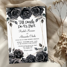 Bis zum Tod Black Florals Gothic Wedding