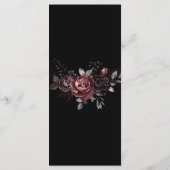 Bis zum Tod | Black Gothic Dark Floral Elegante Me Menükarte (Rückseite)