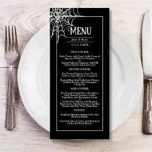 Bis zum Tod Black Gothic Dark Hallowedding Menu Menükarte