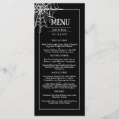 Bis zum Tod | Black Gothic Dark Hallowedding Menu Menükarte (Vorderseite)