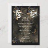 Bis zum Tod bringen uns die Skulls Gothic Wedding Einladung (Vorderseite)