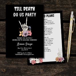Bis zum Tod bringen wir Party-Bacheloretter-Wochen Einladung