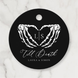 Bis zum Tod Chic Moderne gotische Hochzeit Geschenkanhänger