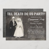 Bis zum Tod des Party Einladung unserer Partnerin (Vorne/Hinten)