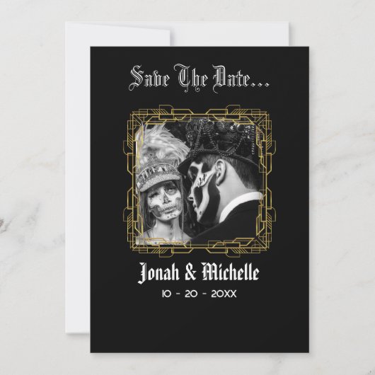 Bis zum Tod Dia De Los Muertos Save the Date (Vorderseite)