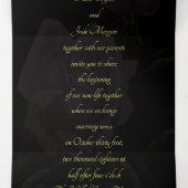 Bis zum Tod dreifach dunkle Elegante Hochzeitseinl Dreifach-gefaltete Programmkarte (Innenseite Mitte)