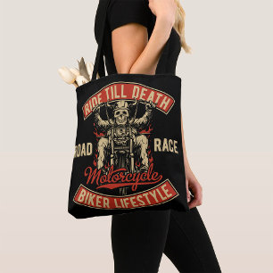 Bis zum Tod Fahrender Biker-Lebensstil Tasche