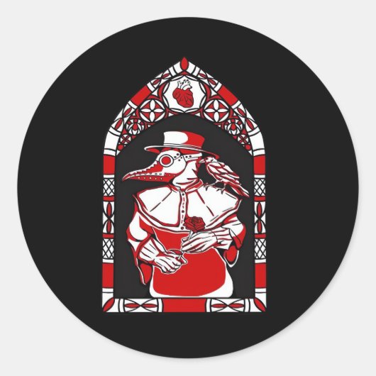 Bis zum Tod führen wir zum Teil Pest Ärztliche Lie Runder Aufkleber (Vorderseite)