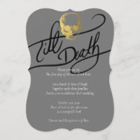 Bis zum Tod Gold Moderne Schädelhochzeit