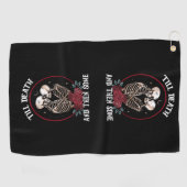 "Bis zum Tod Golf Towel Golfhandtuch (Horizontal)