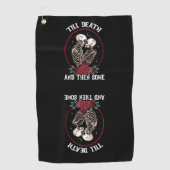 "Bis zum Tod Golf Towel Golfhandtuch (Vorderseite)