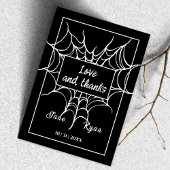 Bis zum Tod | Gothic Black HalloWedding Vielen Dan Dankeskarte
