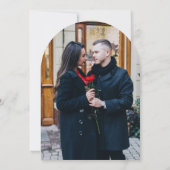 Bis zum Tod Gothic Skulls Foto Wedding Arch Einladung (Rückseite)