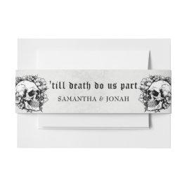 Bis zum Tod gotische Bläserskulle Halloween Hochze Einladungsbanderole