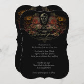 Bis zum Tod Hochzeiten mit Herbstfarben Einladung (Vorne/Hinten)