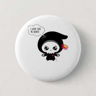 Bis zum Tod - Lustiger Valentinstag Klassiker Button