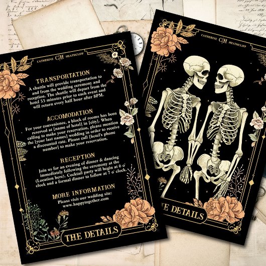 Bis zum Tod machen wir die Details-Karte RSVP Karte