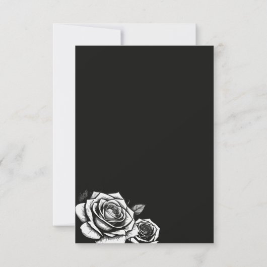 Bis zum Tod Machen wir ein Schädelpaar Rose Save The Date (Rückseite)