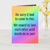 Bis zum Tod machen wir eine Teilung Karte (Gelbe Blume)