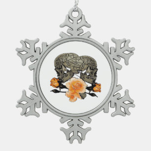 Bis zum Tod machen wir lustiges Design für Hallowe Schneeflocken Zinn-Ornament