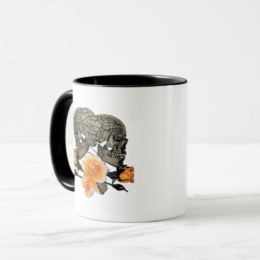 Bis zum Tod machen wir lustiges Design für Hallowe Tasse (Vorderseite Links)