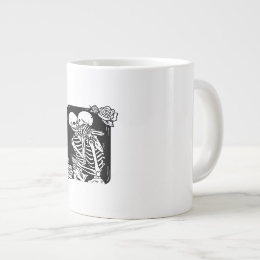 Bis zum Tod machen wir lustiges Design Jumbo-Tasse (Vorderseite Rechts)