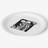 Bis zum Tod machen wir lustiges Design Pappteller (Schrägansicht)