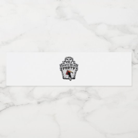 Bis zum Tod machen wir Party Classic zu Halloween Wasserflaschenetikett (Einzelnes Label)