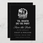 Bis zum Tod machen wir Teil Beerdigung Save the Da Einladung (Vorne/Hinten)