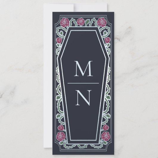 Bis zum Tod machen wir Teil Blue Goth Save the Dat Einladung (Rückseite)