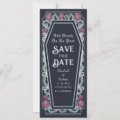 Bis zum Tod machen wir Teil Blue Goth Save the Dat Einladung (Vorderseite)