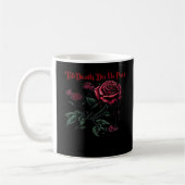 Bis zum Tod machen wir Teil Classic - Liebe Design Kaffeetasse (Links)