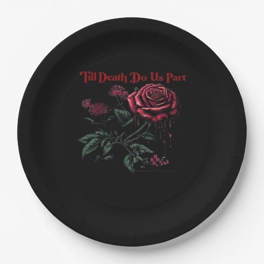 Bis zum Tod machen wir Teil Classic - Liebe Design Pappteller (Vorderseite)