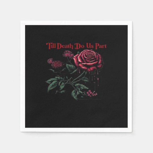 Bis zum Tod machen wir Teil Classic - Liebe Design Serviette (Vorderseite)