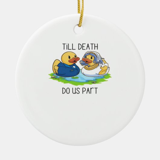 Bis zum Tod machen wir Teil Classic - Liebe Herbst Keramik Ornament (Vorne)