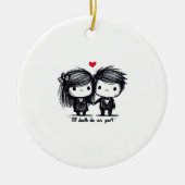 Bis zum Tod machen wir Teil Classic - Liebe Herbst Keramik Ornament (Vorne)