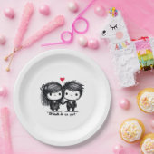 Bis zum Tod machen wir Teil Classic - Liebe Herbst Pappteller (Party)