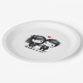 Bis zum Tod machen wir Teil Classic - Liebe Herbst Pappteller (Schrägansicht)