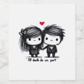 Bis zum Tod machen wir Teil Classic - Liebe Herbst Weinetikett (Einzelnes Label)