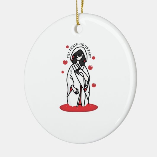 Bis zum Tod machen wir Teil - ein zaghafter Hochze Keramik Ornament (Links)