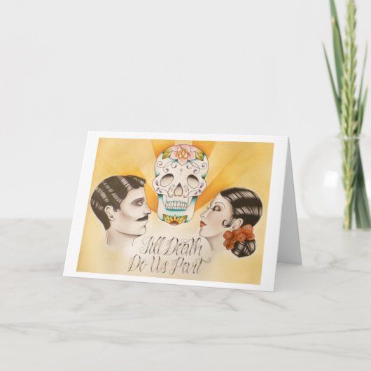 "Bis zum Tod machen wir Teil" Einladungen zur Hoch (Vorderseite)