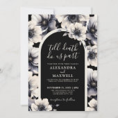 Bis zum Tod machen wir Teil Elegante Schwarze Flor Einladung (Vorderseite)