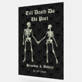 Bis zum Tod machen wir Teil Elegantes Skelett Acrylschild (Winkel)